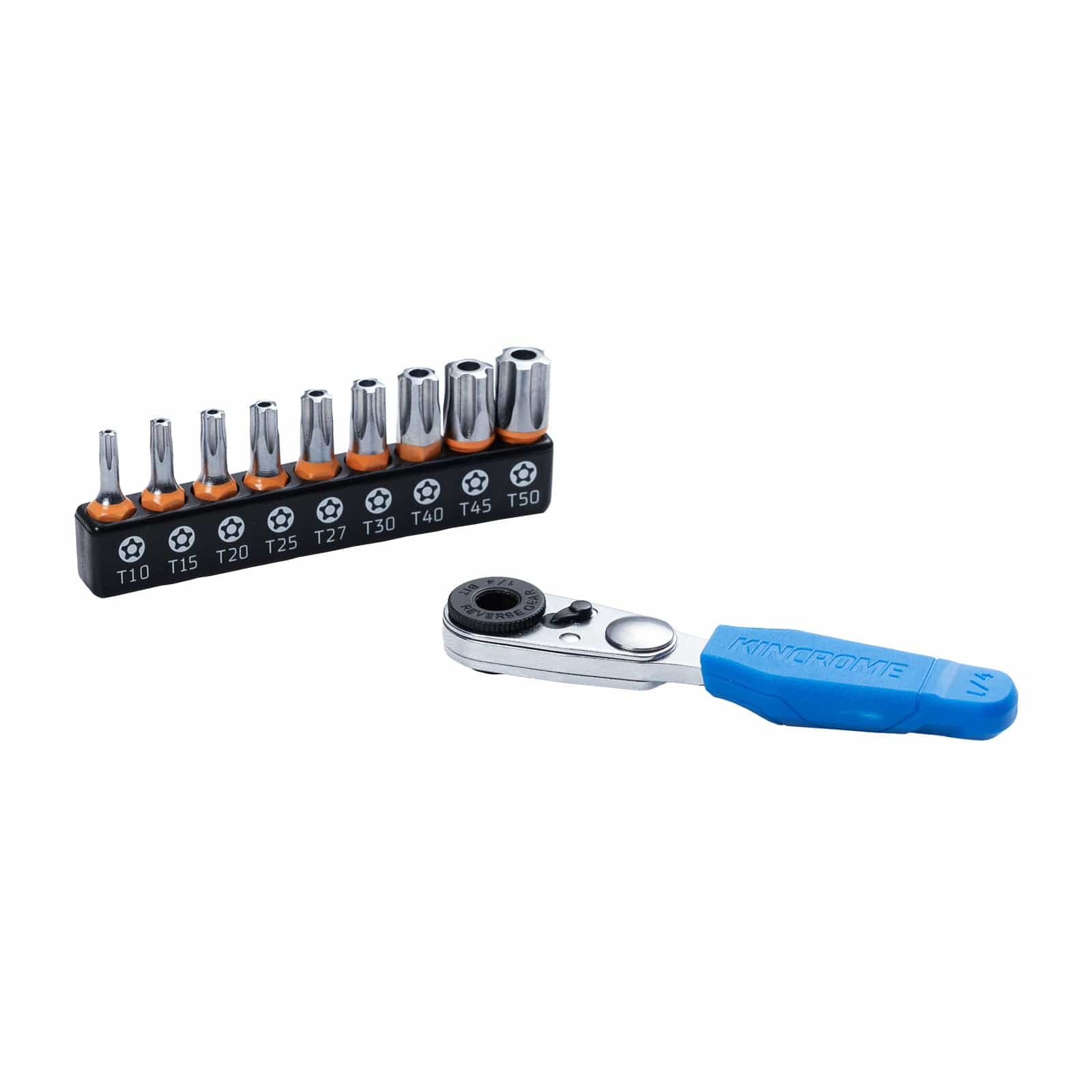 Kincrome 10Pce Mini Ratchet 5 Point Tamperproof TORX Bit Set K5034