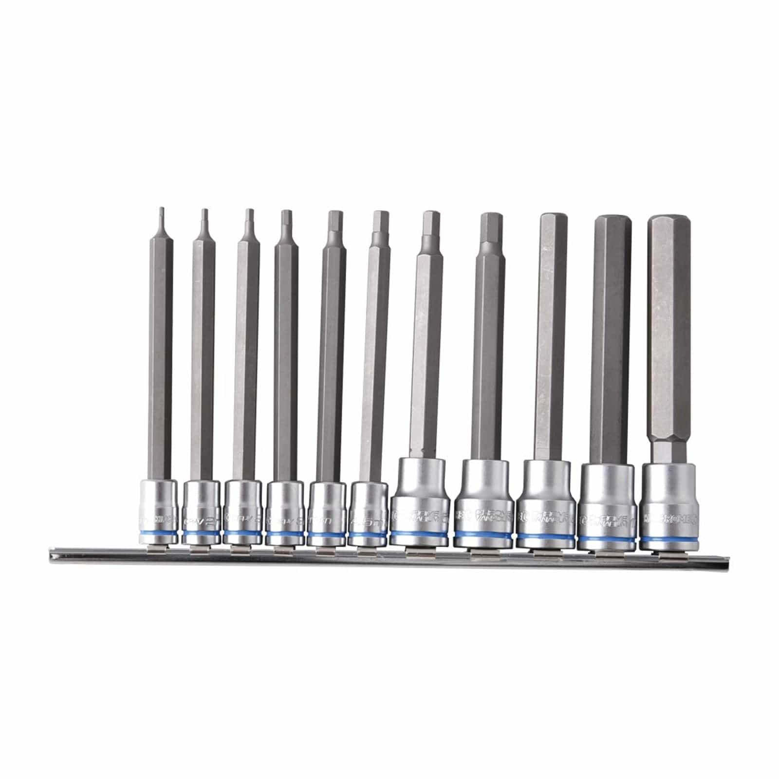 Hex Socket Set Long Series 11 Piece 1/4 & 3/8 Drive, Metric - K5223 by Kincrome