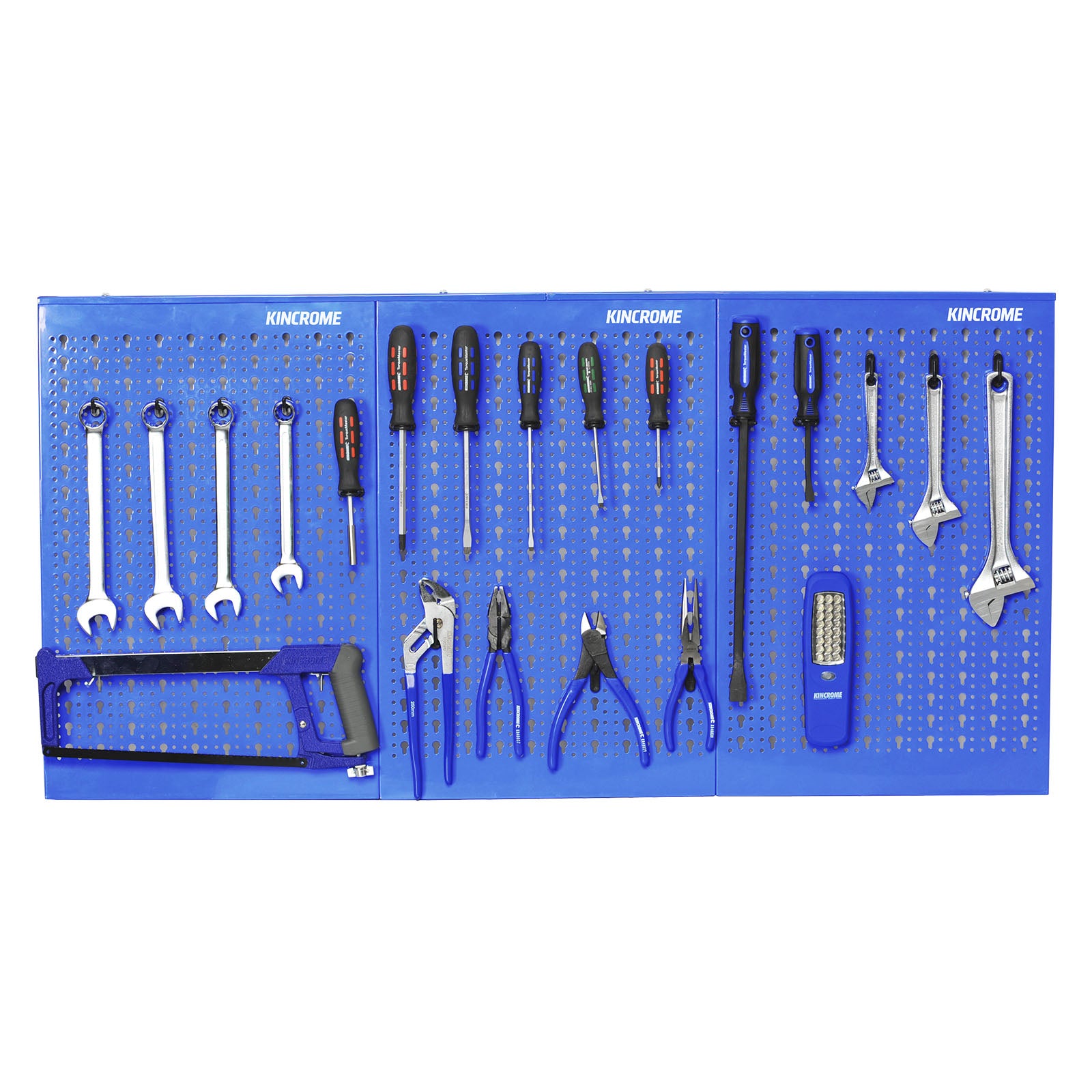Kincrome 3 Piece Peg Board Set with 40 Hooks 1200mm K7048