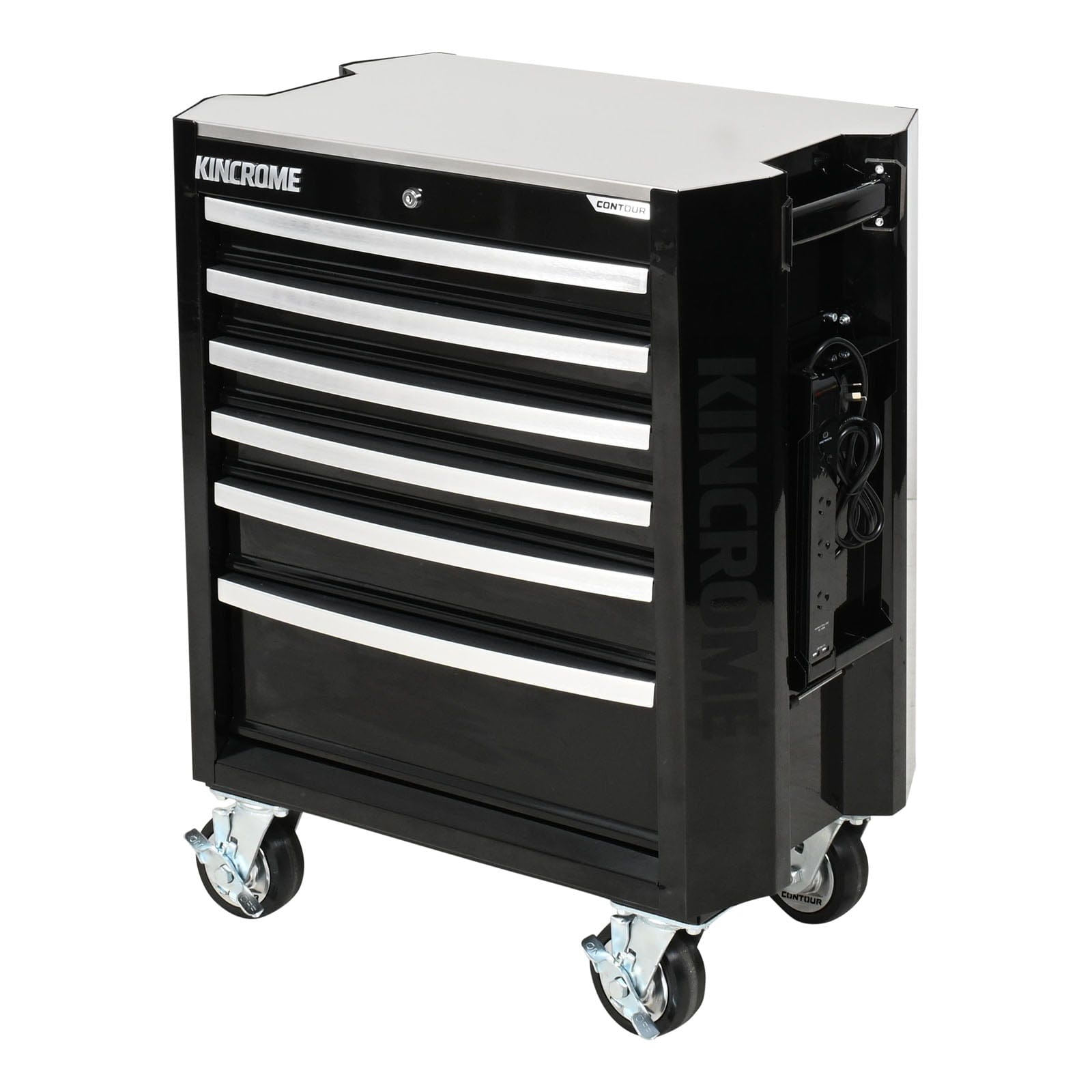 CONTOUR® Tool Trolley 6 Drawer 29" Black - K72926B by Kincrome