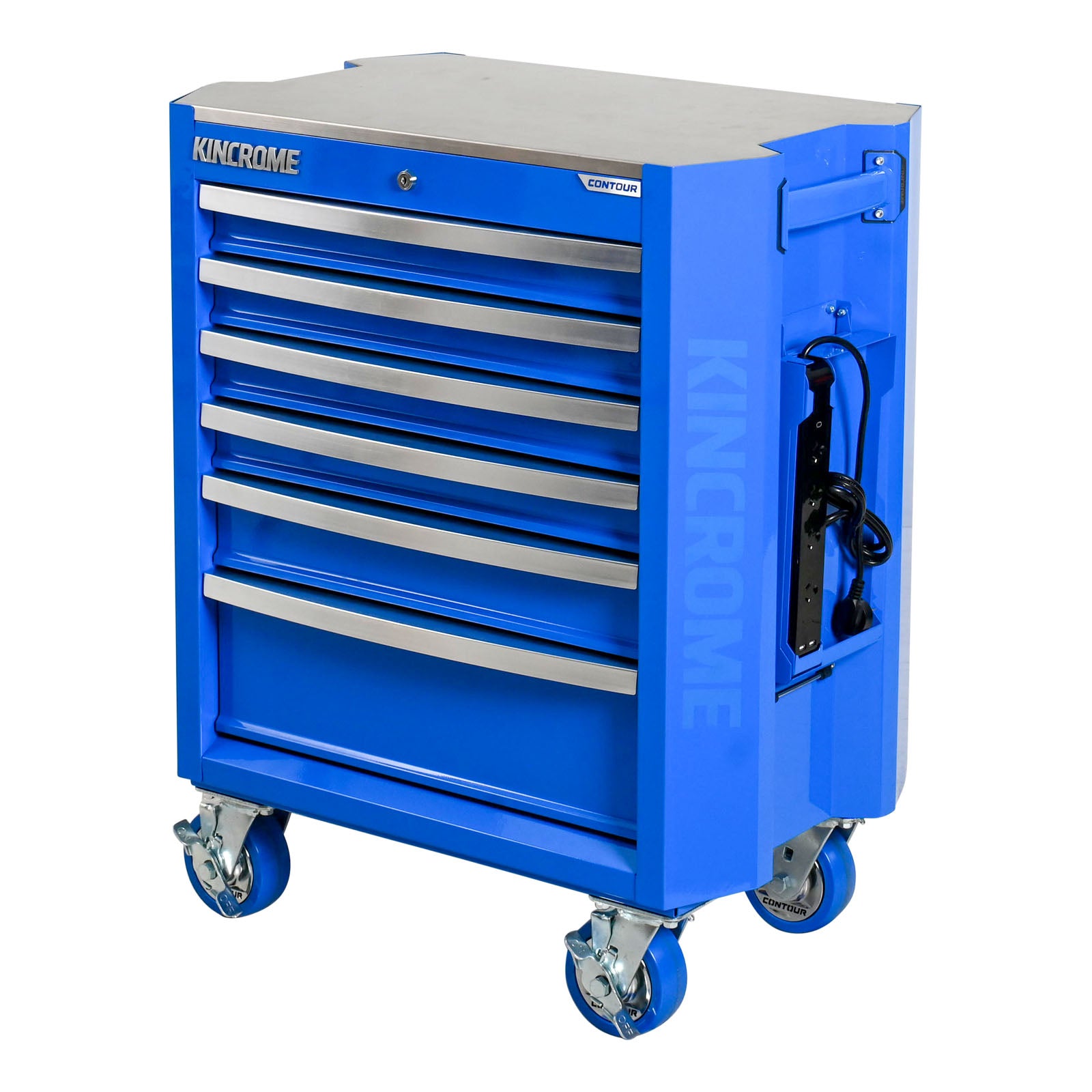 Kincrome CONTOUR® Tool Trolley 6 Drawer 29" Blue K72926