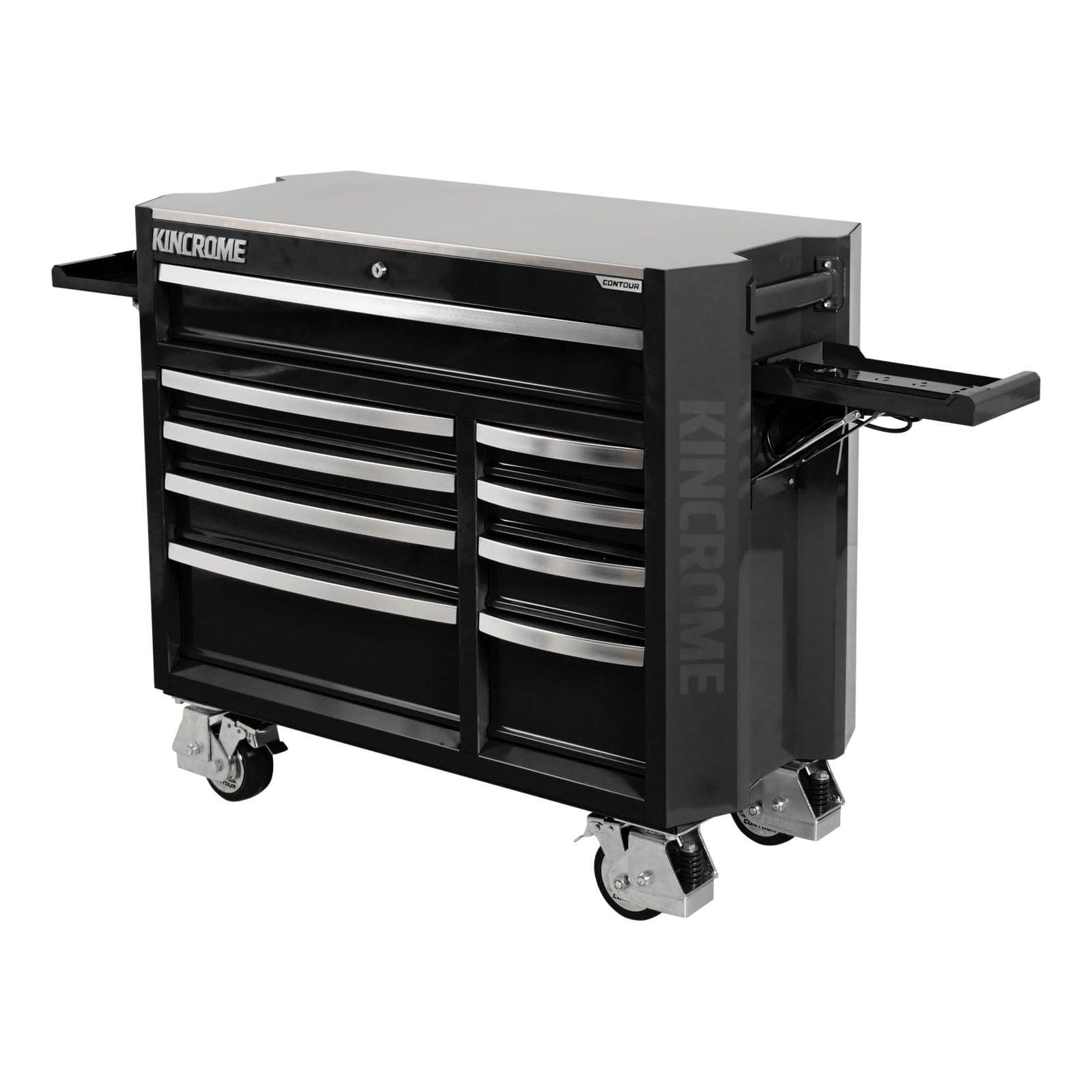 CONTOUR® Tool Trolley 9 Drawer 42" Black - K74229B by Kincrome