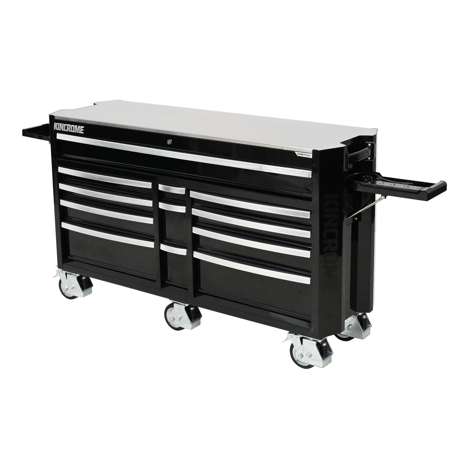 CONTOUR® Tool Trolley 12 Drawer 60" Black - K76112B by Kincrome