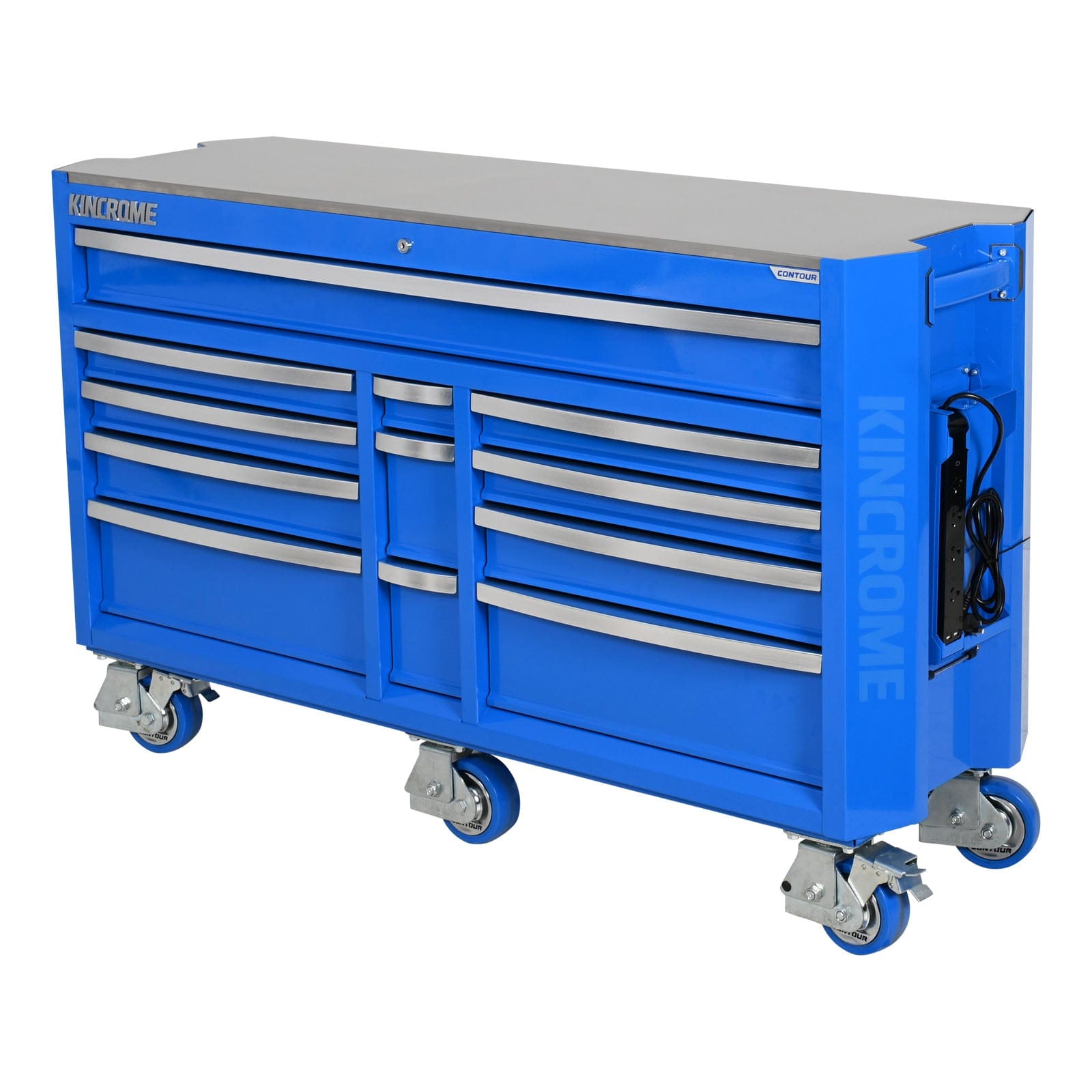 CONTOUR® Tool Trolley 12 Drawer 60" Blue - K76112 by Kincrome