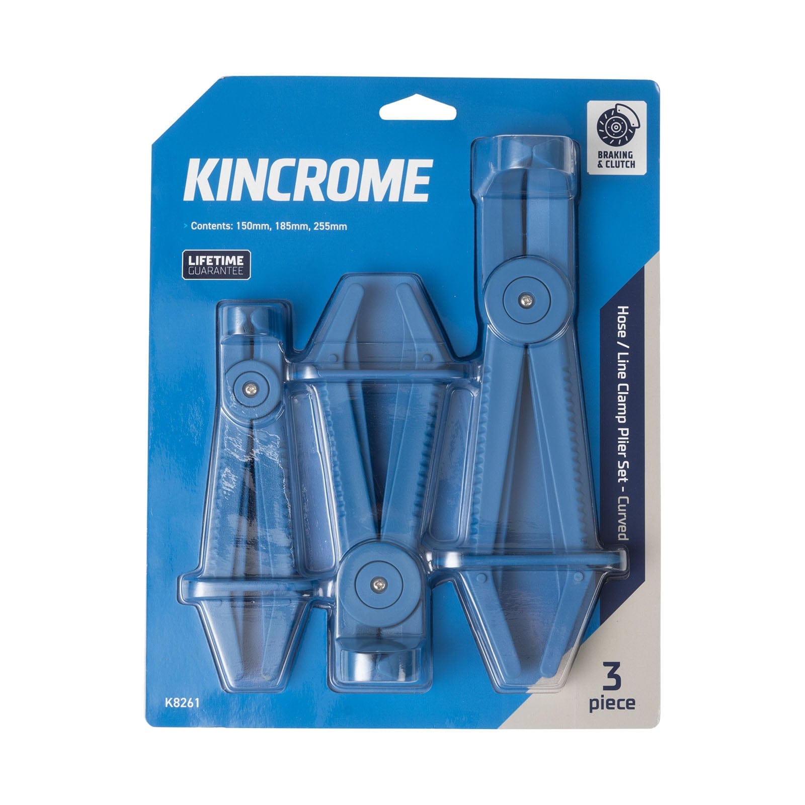 Kincrome 3 Piece Angled Hose / Line Clamp Plier Set K8261
