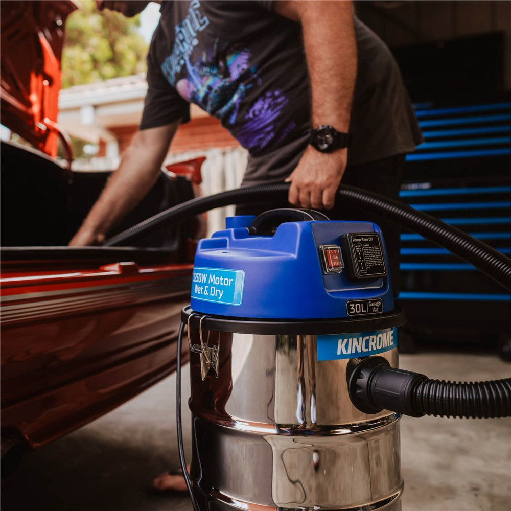 Kincrome 30L 1250W Wet + Dry Garage Vacuum KP703