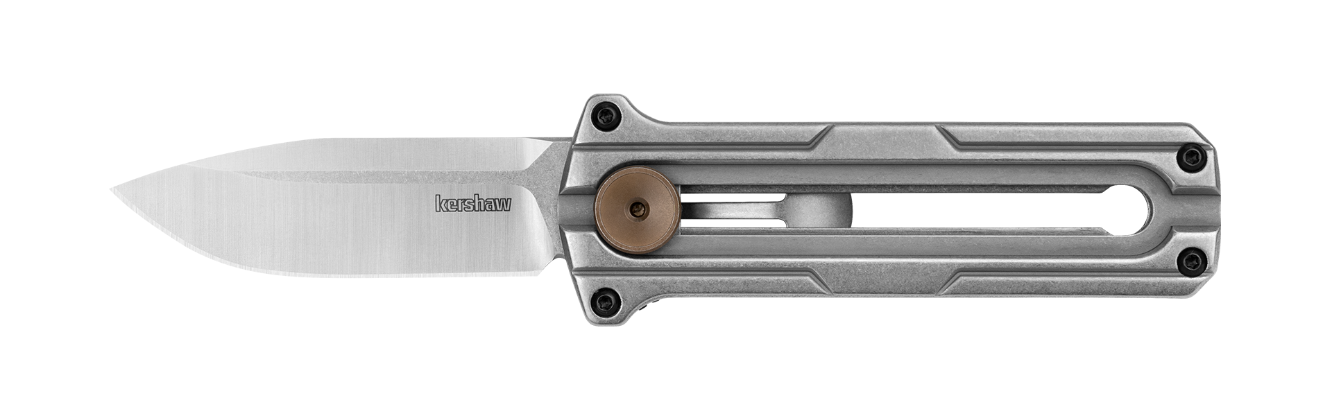 Kershaw Cybernet Manual OTF Knife 2.4″ D2 Spear Point Blade KS2046