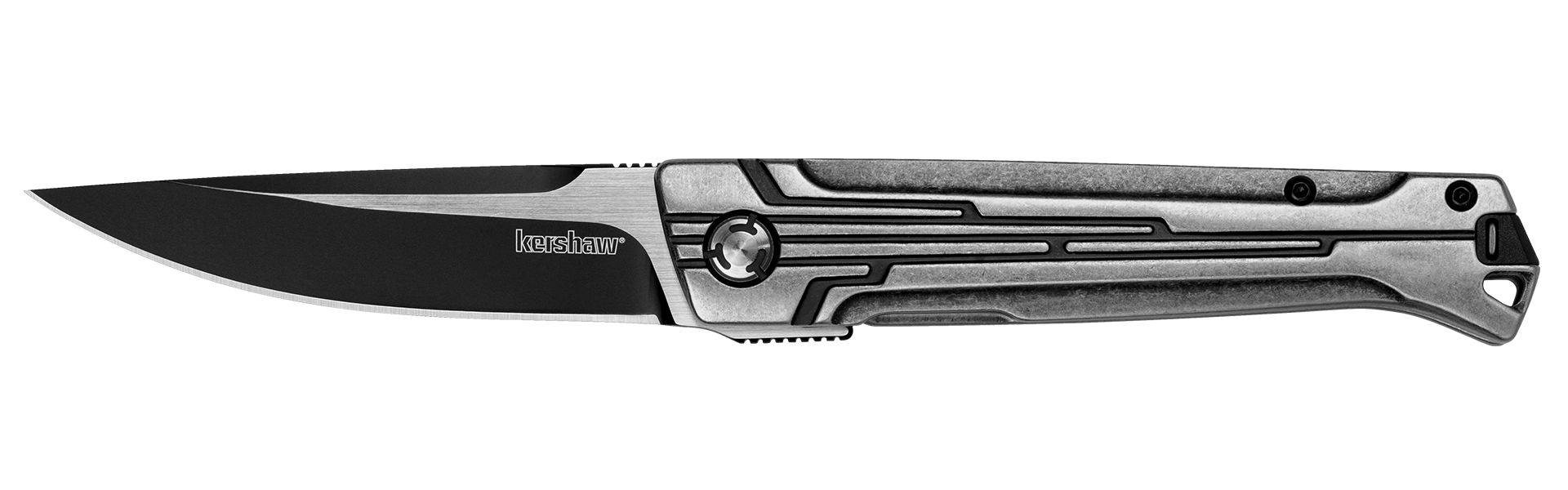 Kershaw Noventa D2 Satin Drop Point 3.3″ Folding Knife With Stainless Steel Handles KS2060