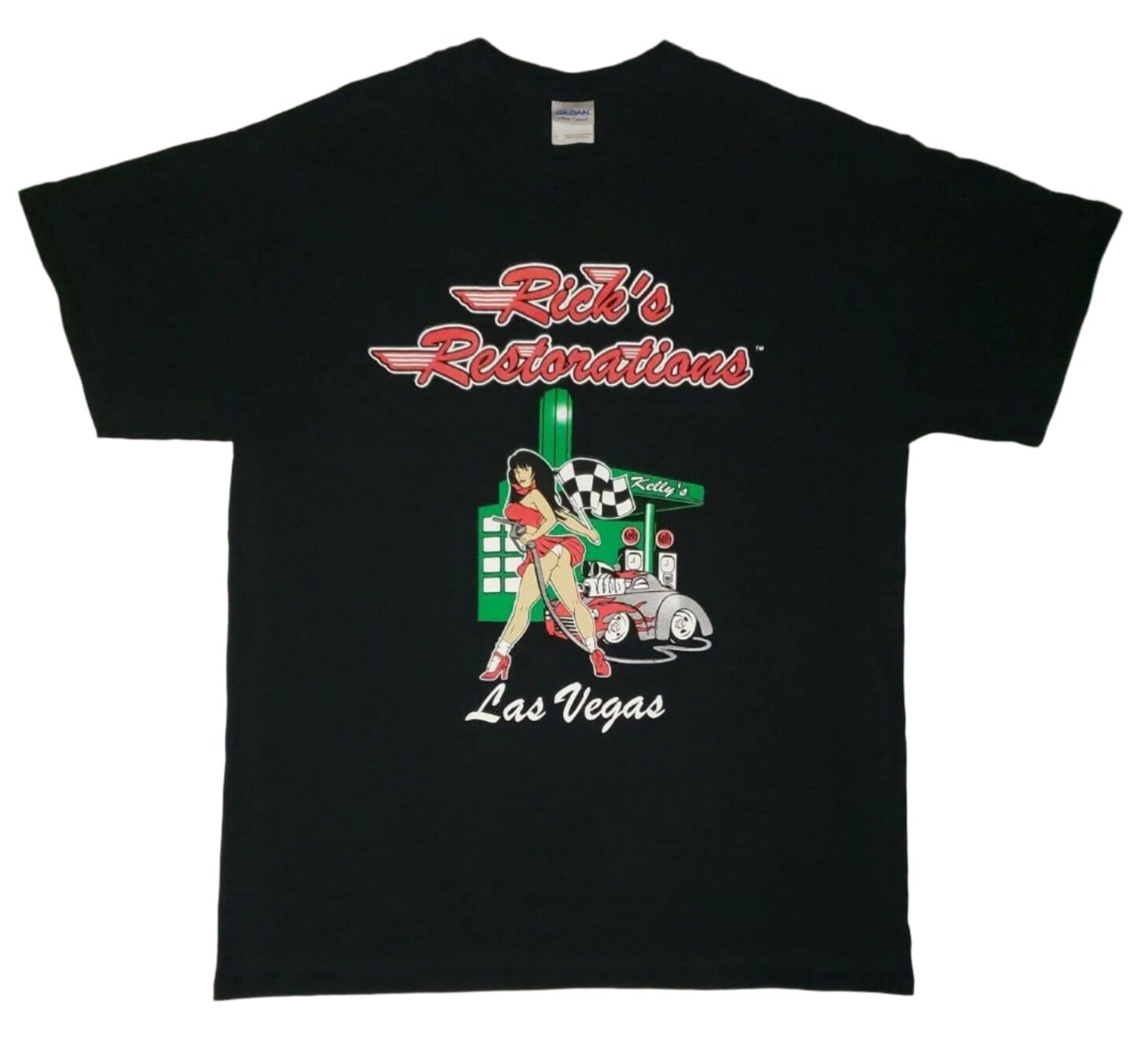 Official 'Ricks Restorations' Men's Tee Shirt 'Kelly Gas'
