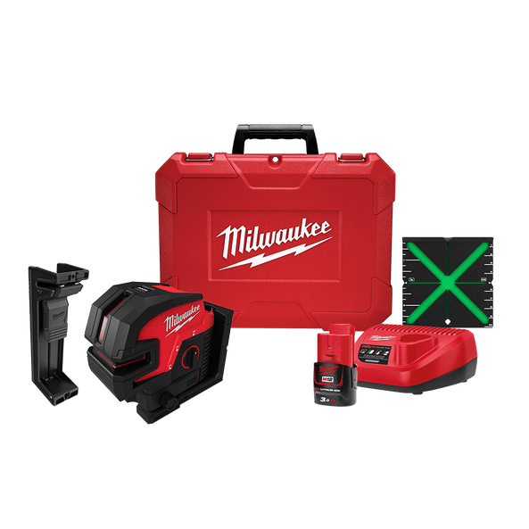 12V Cross + 4 Point Laser Kit M12C4PLA301C by Milwaukee