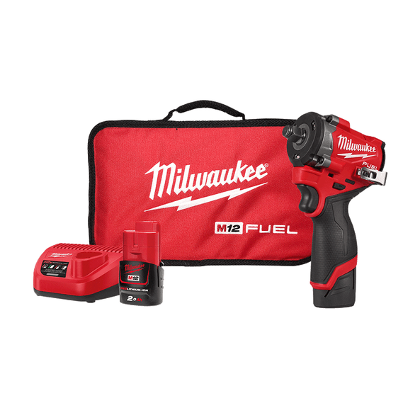 12V 1/2" FUEL™ Stubby Impact Wrench With Friction Ring Kit M12FIW2F12202B by Milwaukee