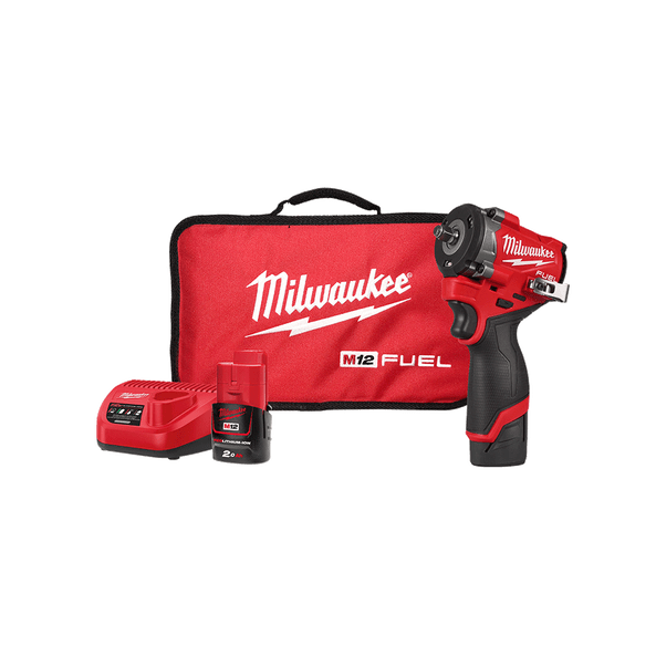 12V 3/8" FUEL™ Stubby Impact Wrench With Friction Ring Kit M12FIW2F38202B by Milwaukee