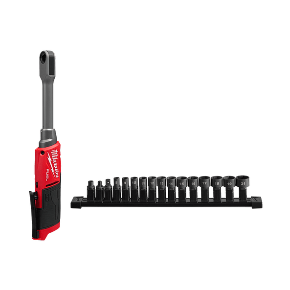 12V FUEL™ Insider Extended Reach Pass-Through Ratchet With Insert Accessories Bare (Tool Only) M12FPTR0 by Milwaukee