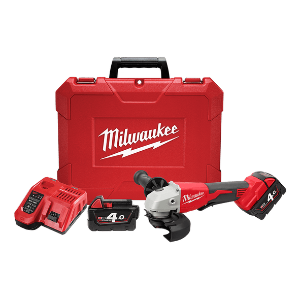 125mm 18V Brushless Angle Grinder with Deadman Paddle Switch Kit M18BLSAG125XPD402C by Milwaukee