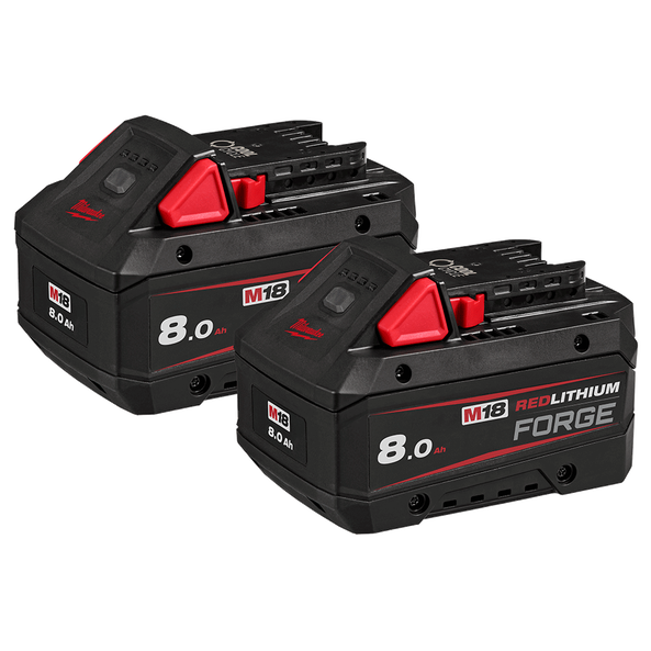 Milwaukee M18™ REDLITHIUM™ FORGE™ 8.0Ah Battery Twin Pack M18FB82 *Limited Time Only*
