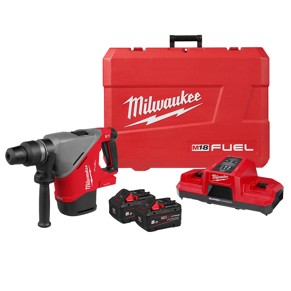 Milwaukee M18 FUEL™ 40mm SDS Max Rotary Hammer w/ VACLINK™ and ONE-KEY™ Kit M18FHACO540802FC