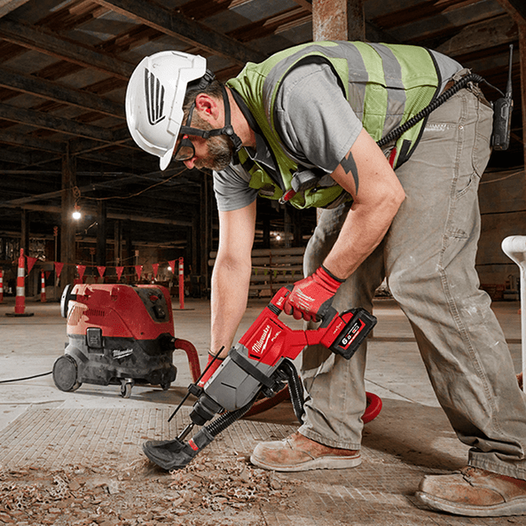 Milwaukee 18V Rotary Hammer FUEL™ 32mm SDS Plus D-Handle W/One Key Bare (Tool Only) M18FHACOD32-0