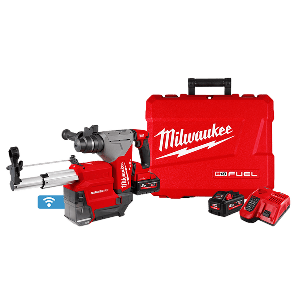 18V FUEL™ 28mm SDS Plus Rotary Hammer With Dust Extractor Kit M18FHPDEX802C by Milwaukee