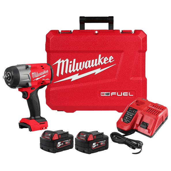 18V 1/2" FUEL™ High Torque Impact Wrench with Friction Ring Kit M18FHIW2F12-502C by Milwaukee