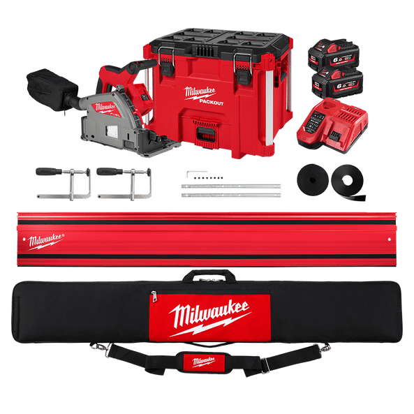 18V 165mm FUEL™ Brushless Track Saw Kit M18FPS55-602P by Milwaukee