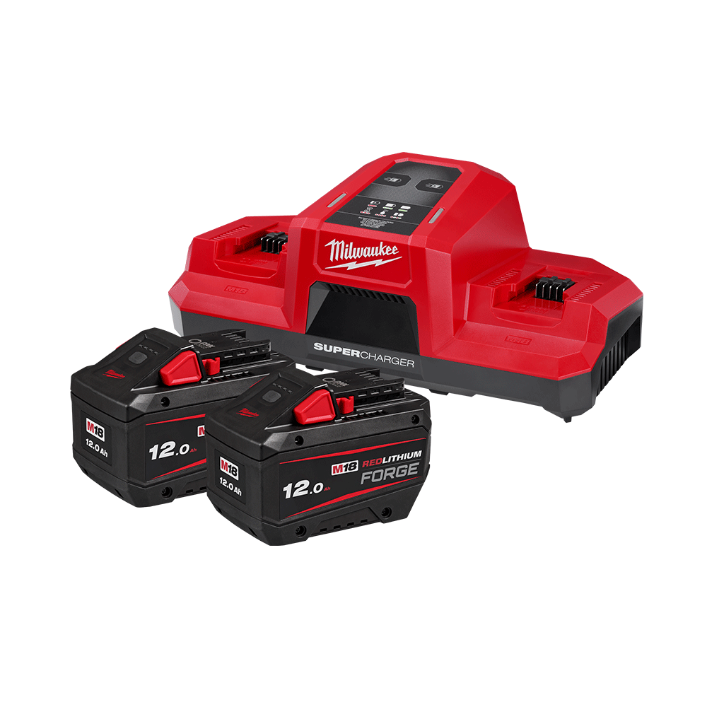 Milwaukee M18™ REDLITHIUM™ FORGE™ 12.0Ah Super Charger Starter Pack M18FSPD122B