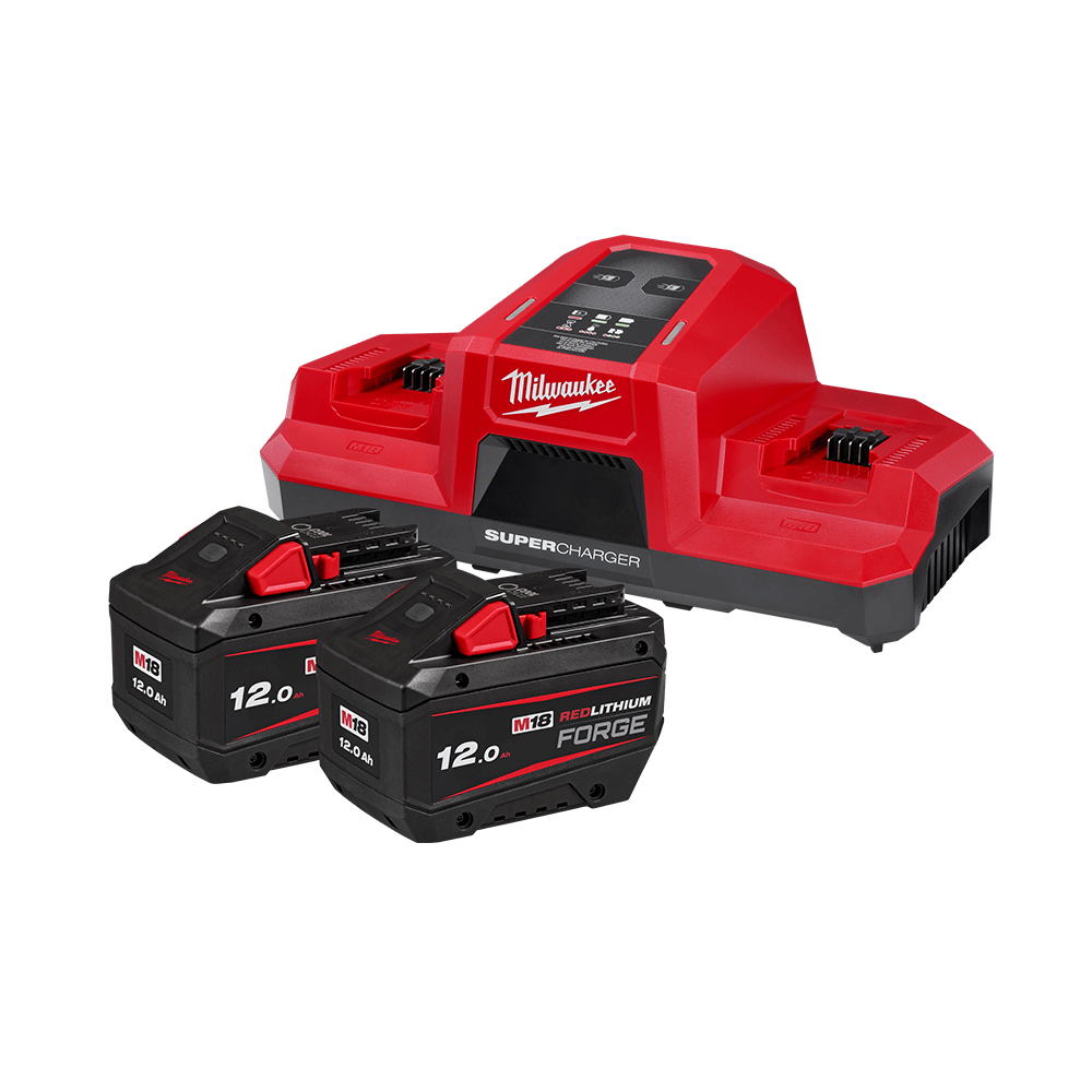 Milwaukee M18™ REDLITHIUM™ FORGE™ 12.0Ah Super Charger Starter Pack M18FSPD122B