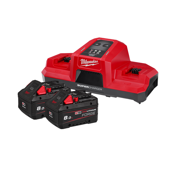 Milwaukee M18™ REDLITHIUM™ FORGE™ 8.0Ah Super Charger Starter Pack M18FSPD802B