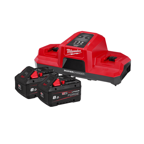 Milwaukee M18™ REDLITHIUM™ FORGE™ 8.0Ah Super Charger Starter Pack M18FSPD802B