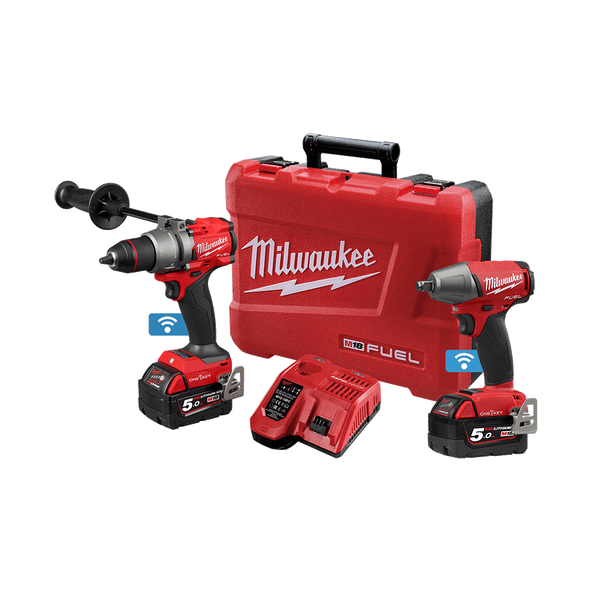 Milwaukee 18V FUEL™ ONE-KEY™ 2Pce Power Pack 2B3 Hammer Drill / Driver + Impact Driver Kit M18ONEPP2B3502C