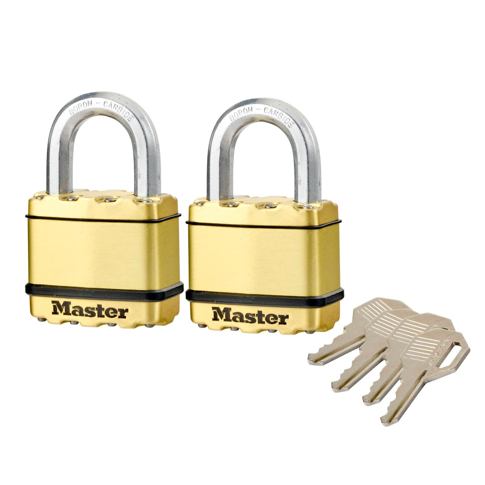 Master Lock 50mm Excell Laminated Padlock With 25mm Shackle M5BTAU | 2 Pack