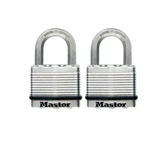 Master Lock 51mm Magnum Laminated Steel Padlock With 25mm Shackle M5T | 2 Pack