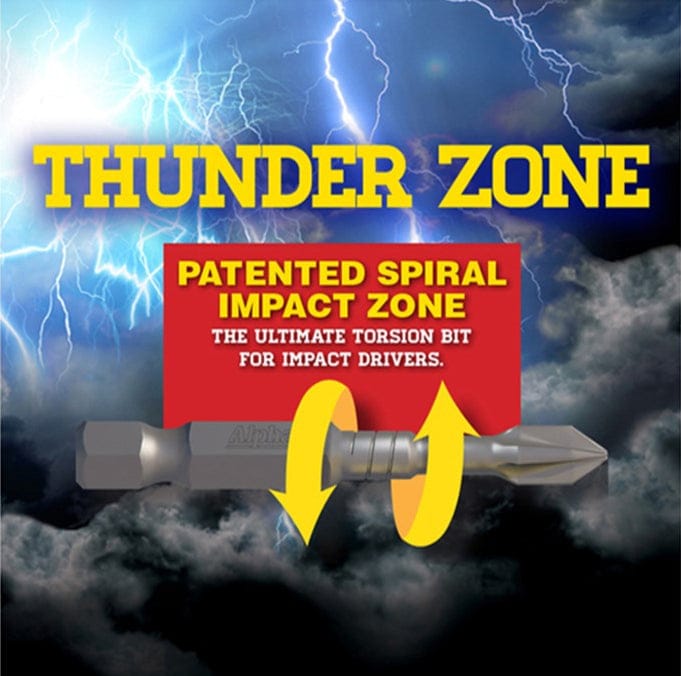 Alpha Thunderzone 1/4" Impact Magnetic Bit Holder With C Ring Impact