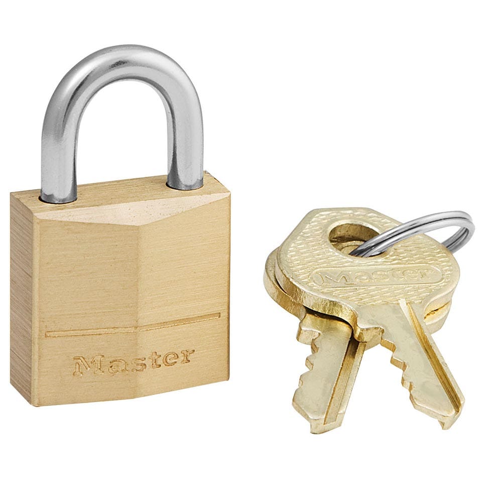 Master Lock 20mm Brass Padlock With 11mm Shackle | Single, Double, or Four Pack