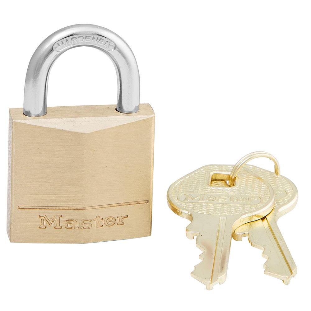 Master Lock 30mm Diamond Brass Padlock With 16mm Shackle | Single, Double, or Four Pack