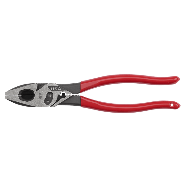 Milwaukee USA Made Dipped Grip 228mm (9") Linesman Pliers With Crimper MT500C