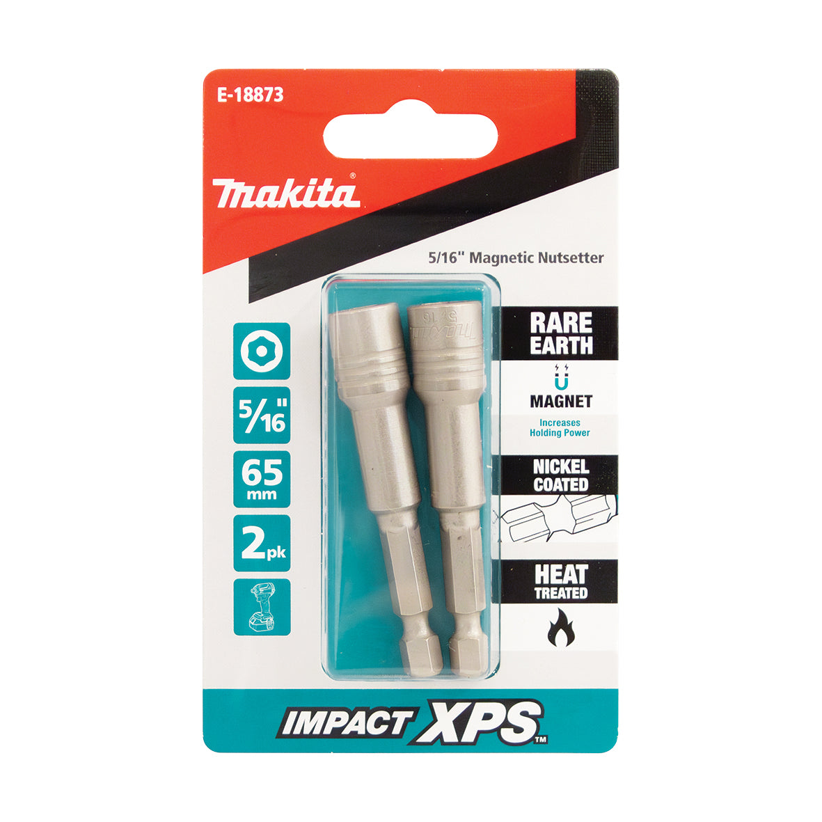 Makita 5/16" x 65mm Impact XPS Magnetic Nutsetter E-18873 | 2 Pack