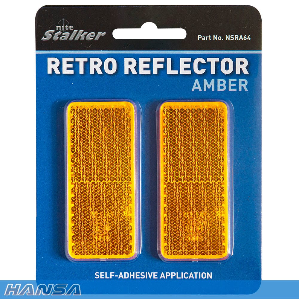 Nite Stalker Retro Reflectors Amber 64mm NSRA64