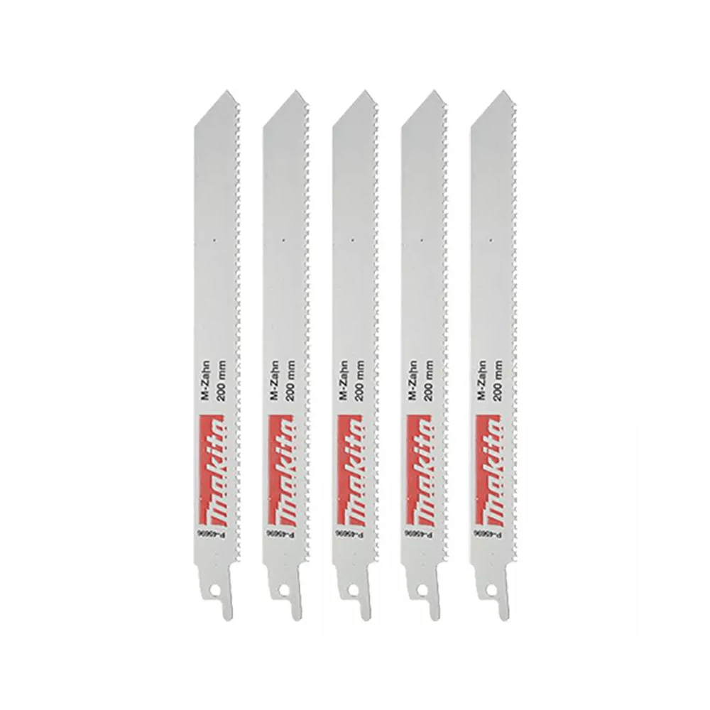 5Pce 200mm 16TPI M-Tooth Bi-Metal Recipro Blade P-45696 by Makita
