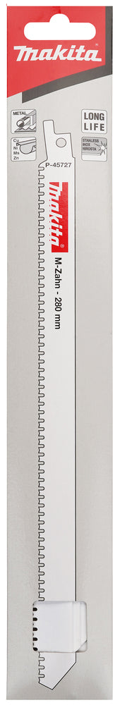 Makita 5Pce 280mm 5TPI Fast Metal Cutting Reciprocating Saw Blade P-45727