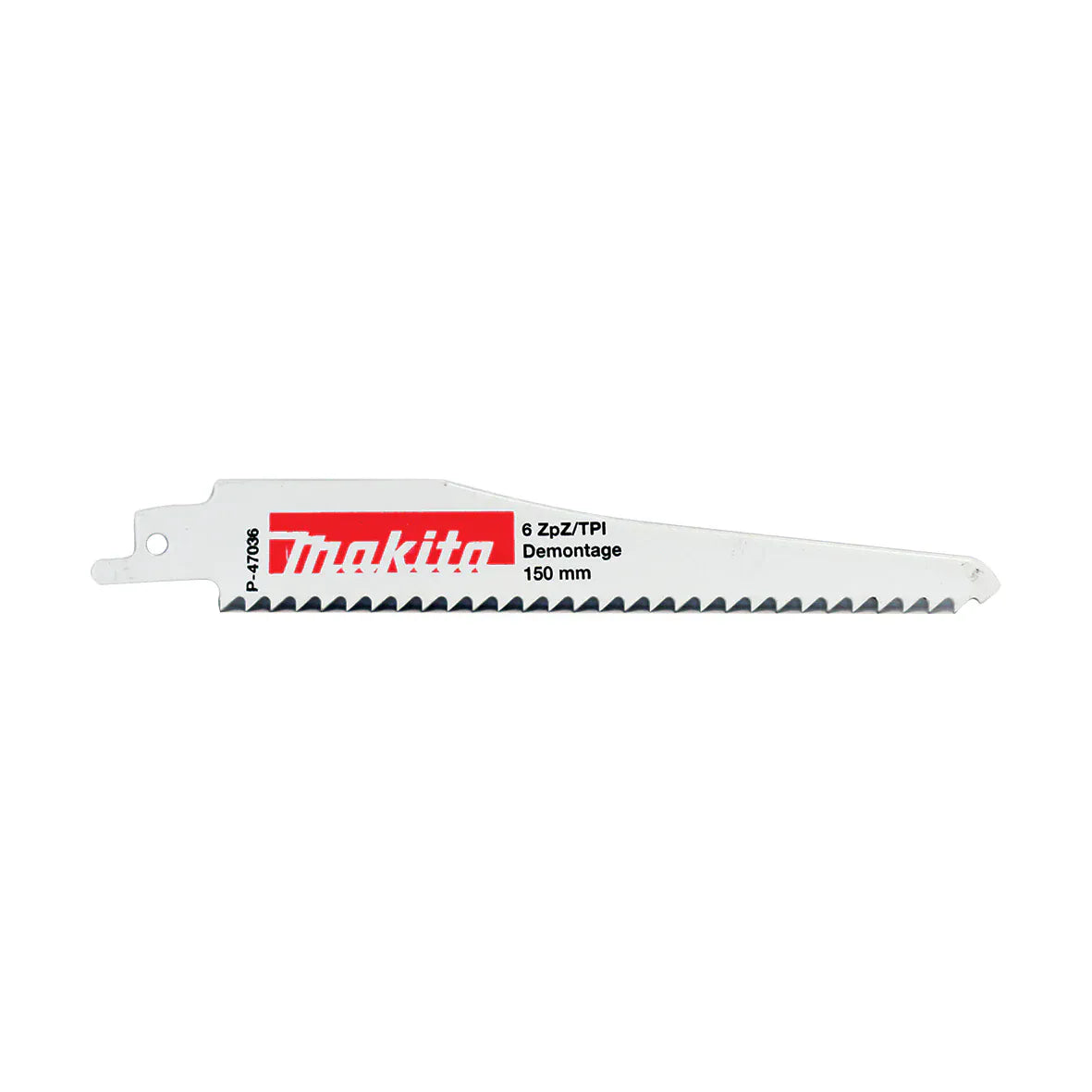 Makita Bi-Metal Recipro Blade 150mm x 1.57mm x 6tpi 3 Pack P-47036