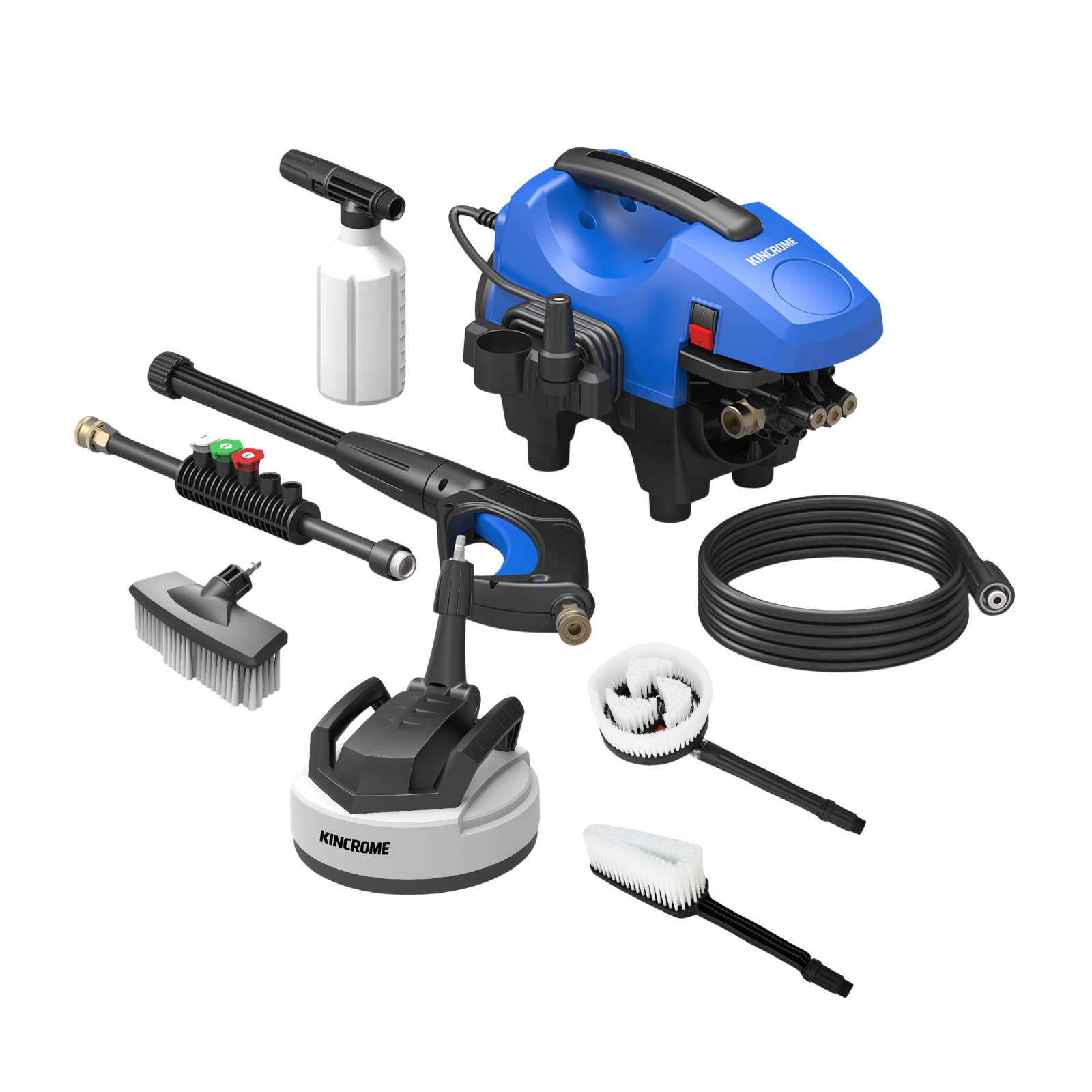 Kincrome 2100W K16253+K16259 Electric Pressure Washer Bundle P162531