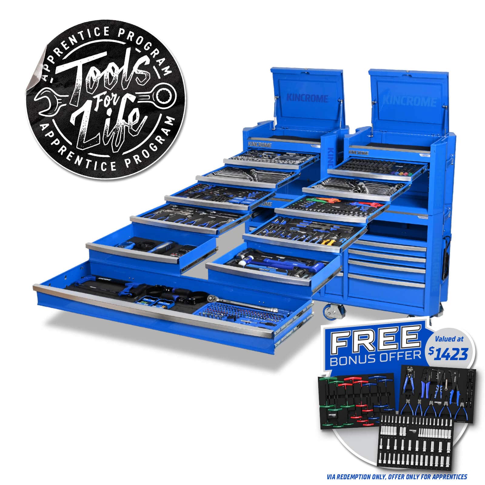Kincrome CONTOUR® Workshop Tool Kit 729 Piece 22 Drawer (60") P1824 / P1824B
