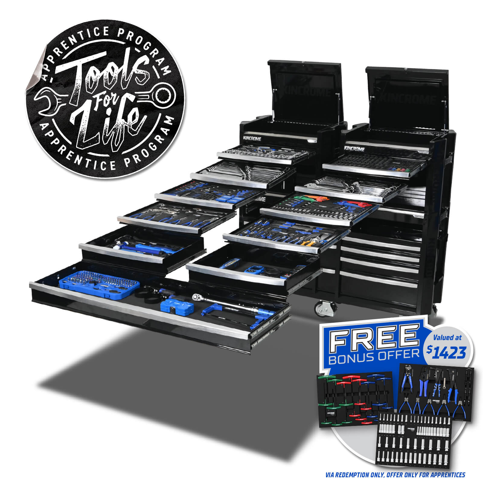 Kincrome CONTOUR® Workshop Tool Kit 729 Piece 22 Drawer (60") P1824 / P1824B