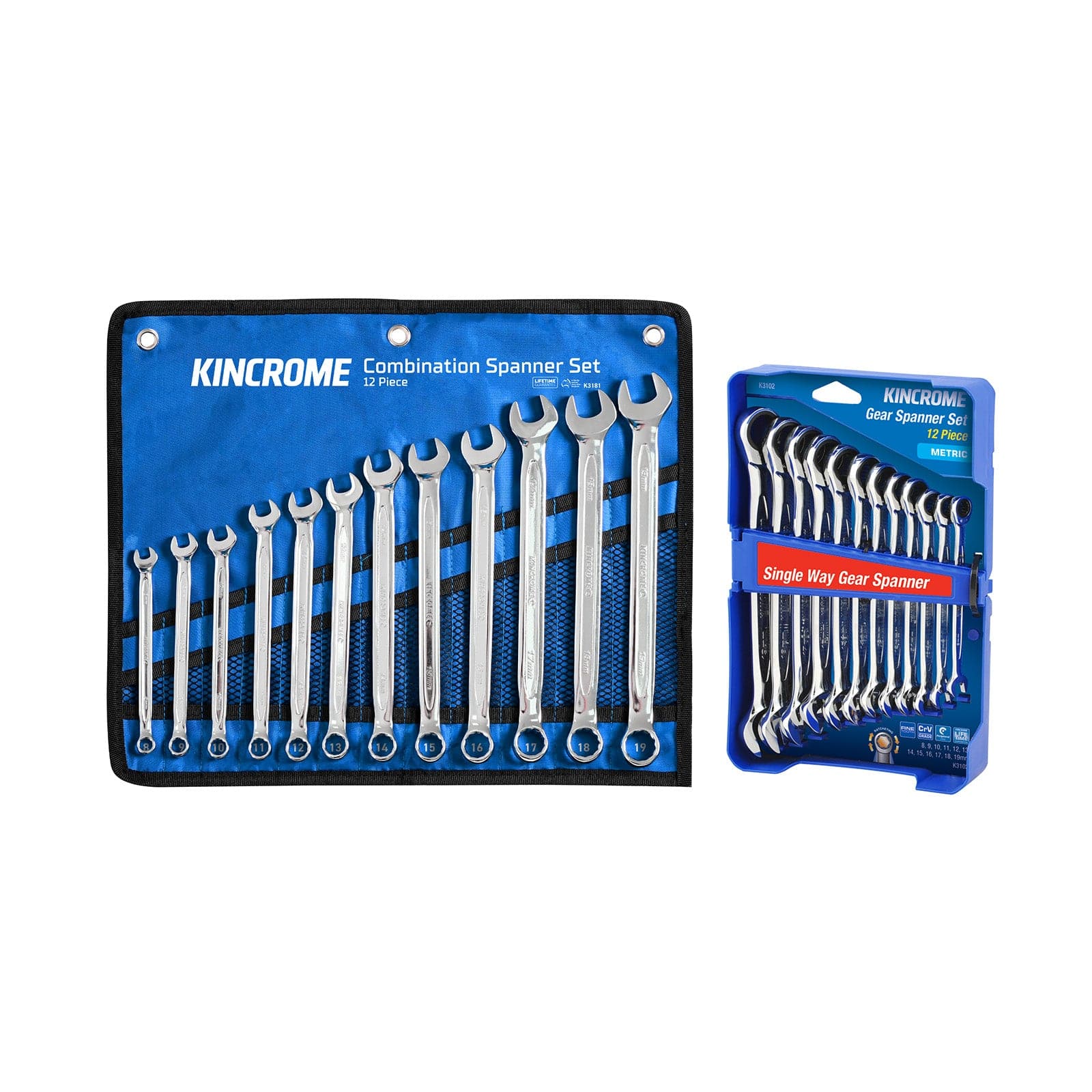 Combination & Gear Spanner Set Bundle P3023 | 24 Piece