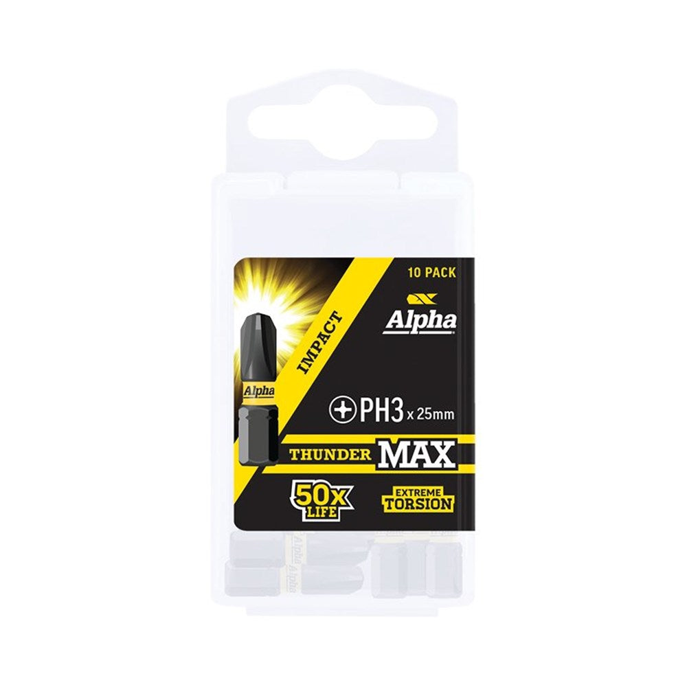 Alpha ThunderMax Impact Power Bits Phillips