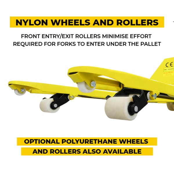 2500kg Standard Yellow Pallet Trolley PJR001Y by Richmond Wheel & Castor
