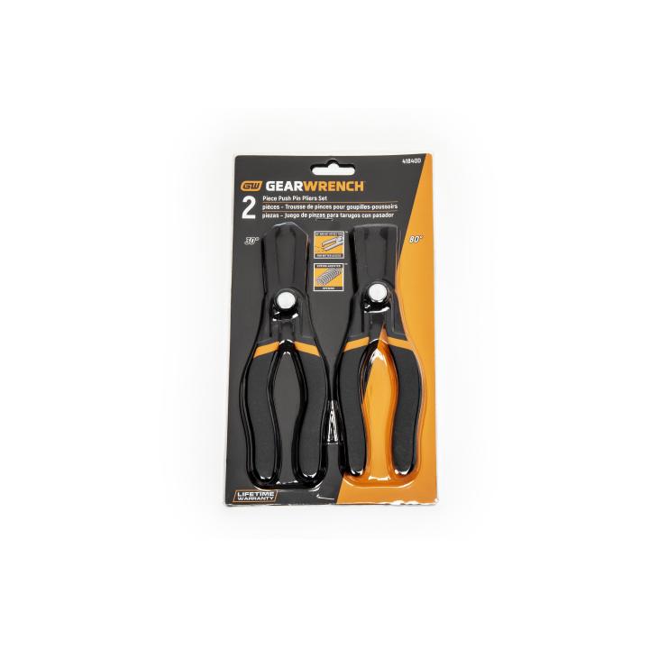 30° & 80° Push Pin Plier 2pce Set 41840D by GEARWRENCH
