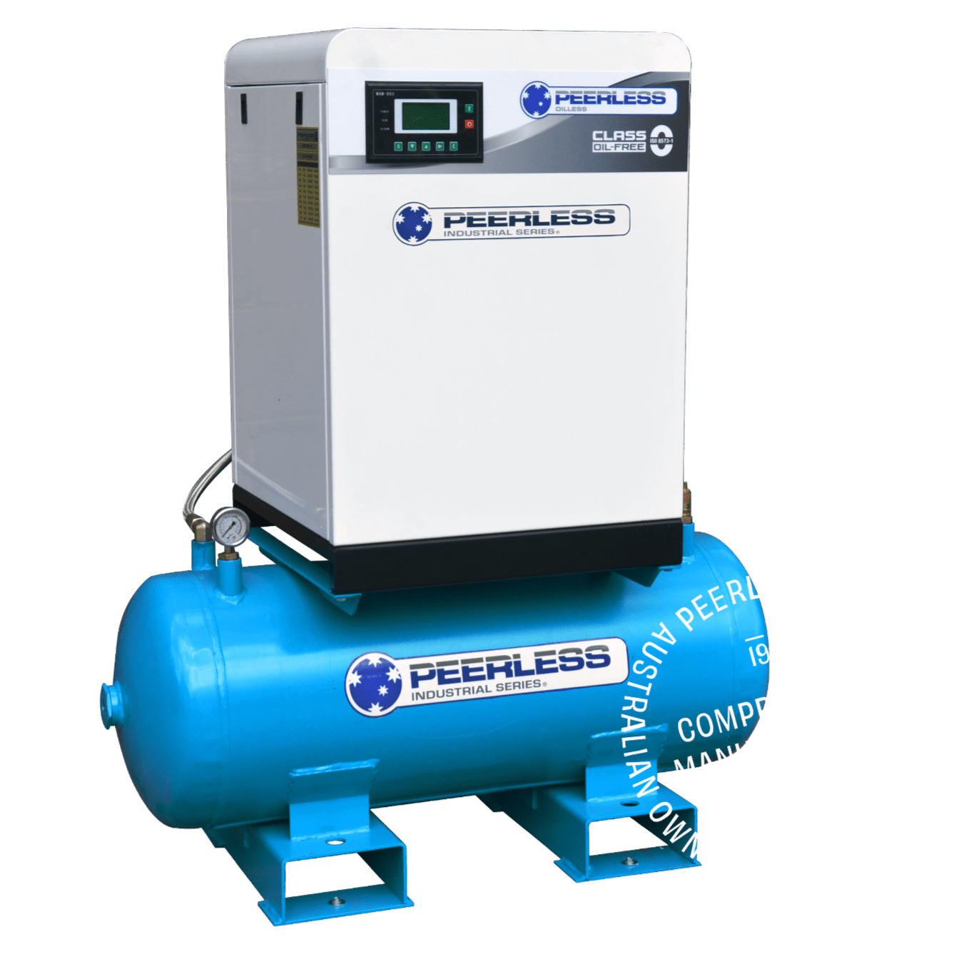 Scroll Air Compressor, Oil Less, Direct Drive, 15Amp, 3HP, 200LPM 240V PS3/8OL by Peerless