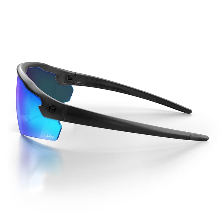SafeStyle Phantoms Matte Black Frame Reflectors Blue Lens