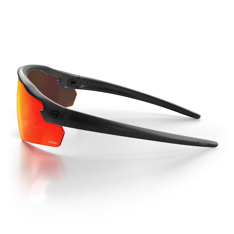 SafeStyle Phantoms Matte Black Frame Reflectors Red Lens